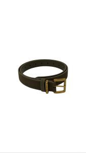 Ремень — Оливковый, золотая пряжка