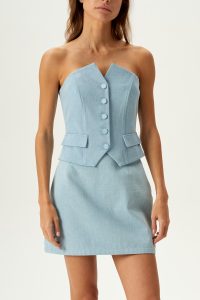 Блузка-топ — Бледно-голубой